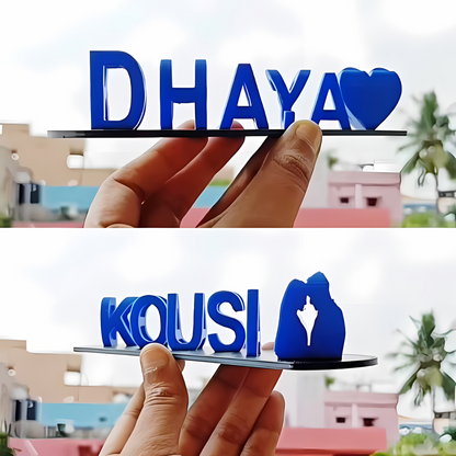 Prénoms Doubles en 3D Personnalisés