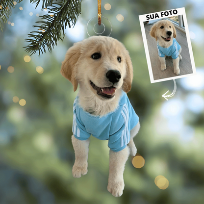 Adoro a mi mascota - Adorno de mica con foto personalizada - Regalo de Navidad para amantes de las mascotas, amantes de los perros, amantes de los gatos