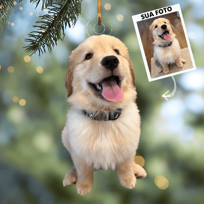 Adoro a mi mascota - Adorno de mica con foto personalizada - Regalo de Navidad para amantes de las mascotas, amantes de los perros, amantes de los gatos