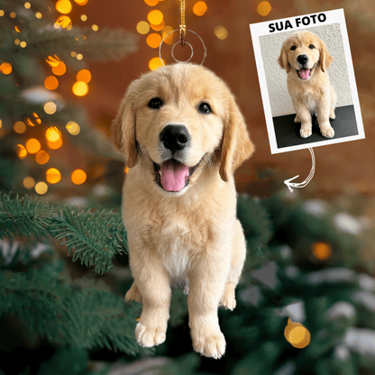 Adoro a mi mascota - Adorno de mica con foto personalizada - Regalo de Navidad para amantes de las mascotas, amantes de los perros, amantes de los gatos