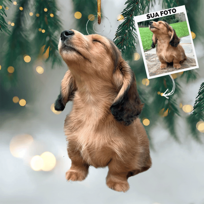 Amigo de 4 Patas - Adorno de acrílico personalizado con foto - Regalo de Navidad para amantes de mascotas, amantes de perros, amantes de gatos