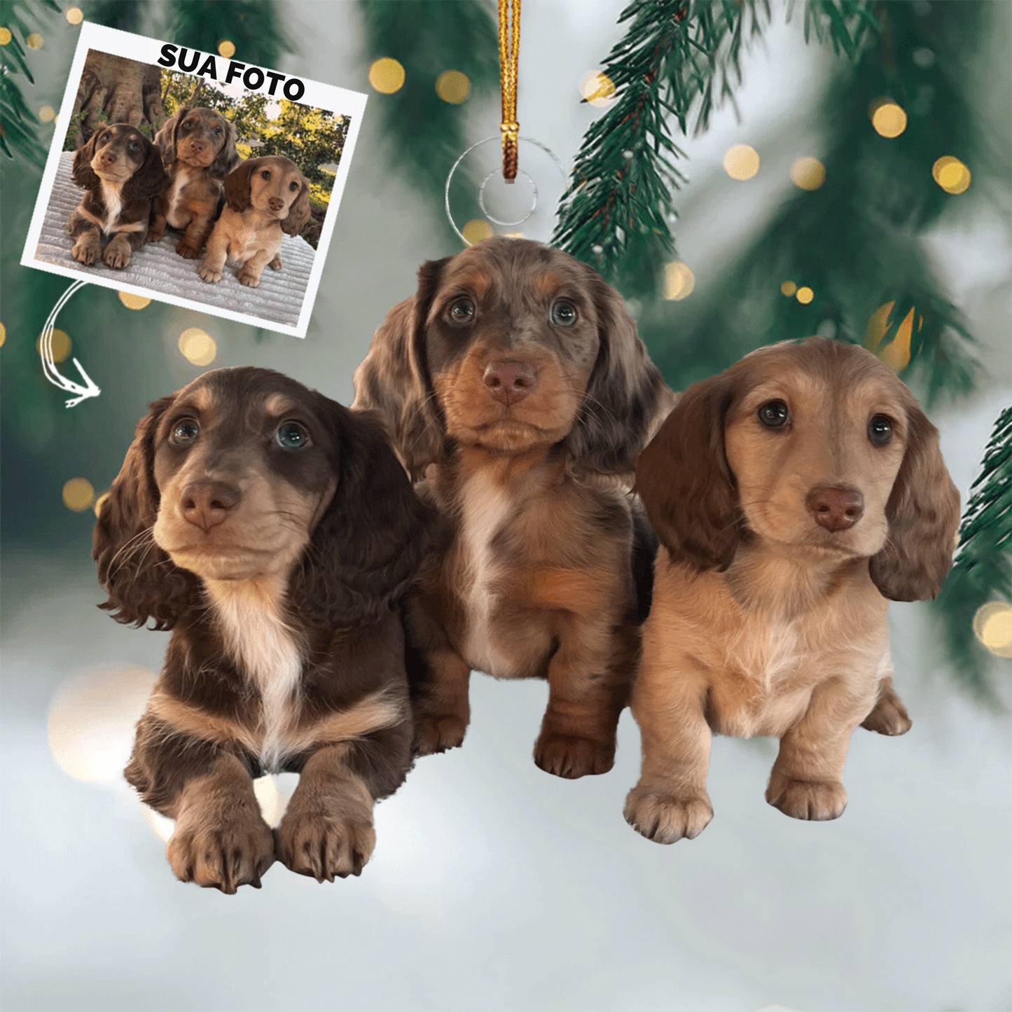 Amigo de 4 Patas - Adorno de acrílico personalizado con foto - Regalo de Navidad para amantes de mascotas, amantes de perros, amantes de gatos