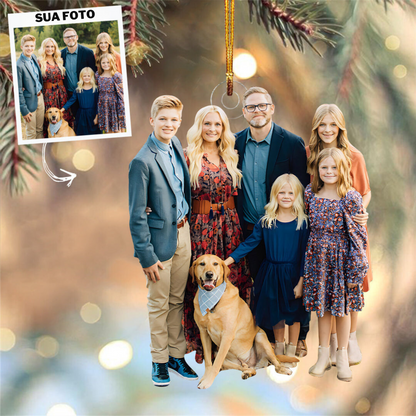 Adorno de Foto Personalizado Familia Navidad - Compra 2 y Llévate 3