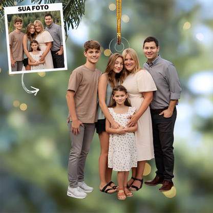 Adorno de Foto Personalizado Familia Navidad - Compra 2 y Llévate 3