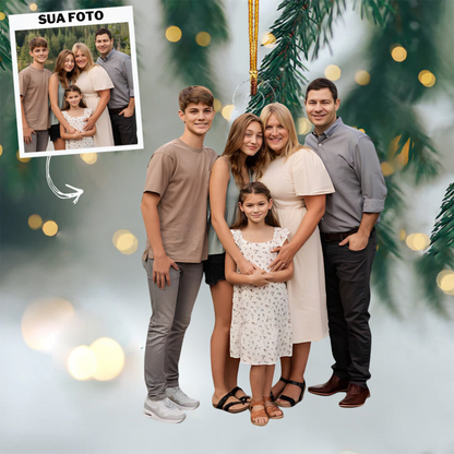 Adorno de Foto Personalizado Familia Navidad - Compra 2 y Llévate 3
