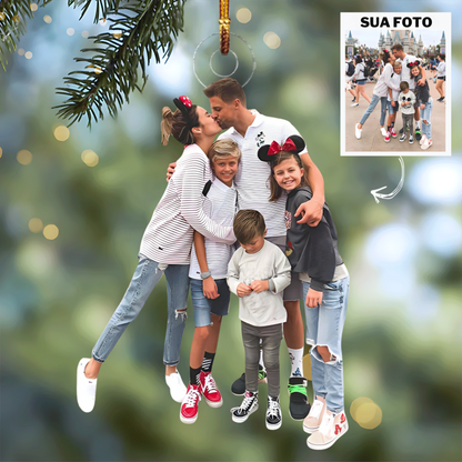 Mi Familia - Adorno de Acrílico con Foto Personalizada - Compra 2 y Llévate 3
