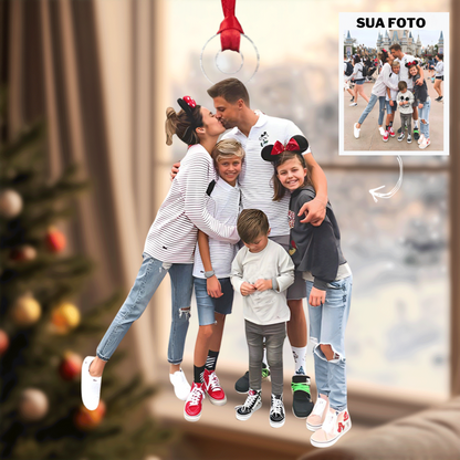 Mi Familia - Adorno de Acrílico con Foto Personalizada - Compra 2 y Llévate 3