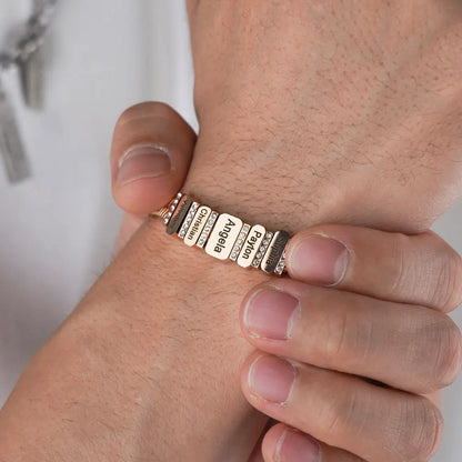 Bracelet « Source d'Amour » – La Force de la Famille au Poignet (Jusqu'à 8 Prénoms)