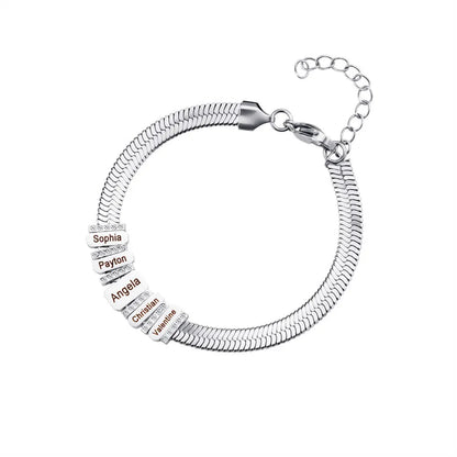 Bracelet « Source d'Amour » – La Force de la Famille au Poignet (Jusqu'à 8 Prénoms)