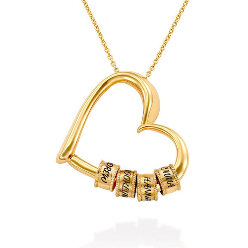 Collar Personalizado con Nombre – Dije Corazón de Acero Inoxidable