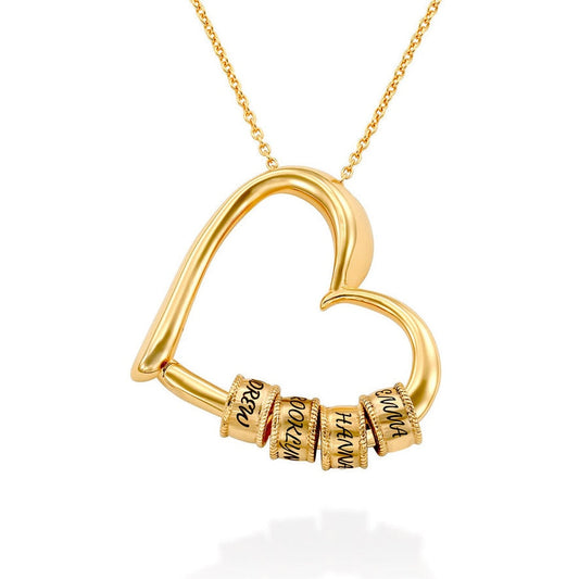 Collar Personalizado con Nombre – Dije Corazón de Acero Inoxidable