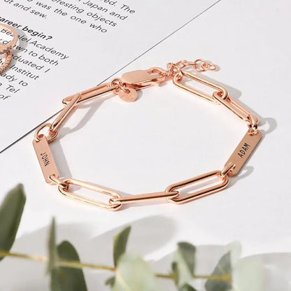 Bracelet « Cercle d'amour » – La famille unie dans chaque maillon (Personnalisable)