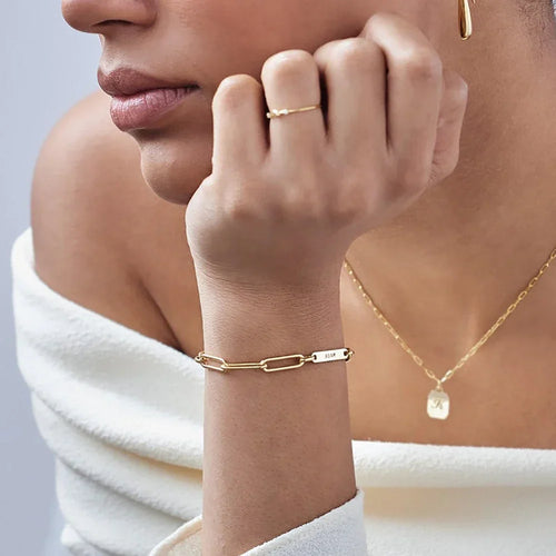 Bracelet « Cercle d'amour » – La famille unie dans chaque maillon (Personnalisable)