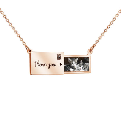 Collier enveloppe « Lettre d'amour » – Un souvenir éternel (Personnalisable)