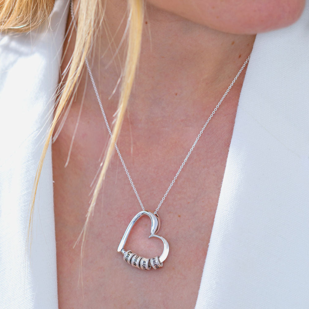 Collar Personalizado con Nombre – Dije Corazón de Acero Inoxidable