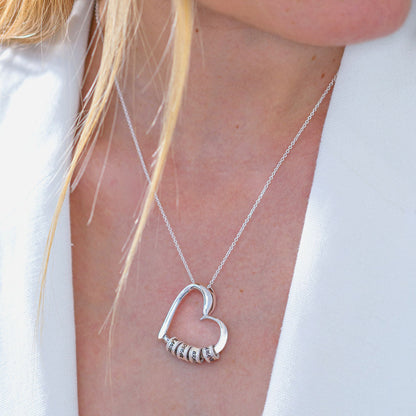 Collar Personalizado con Nombre – Dije Corazón de Acero Inoxidable