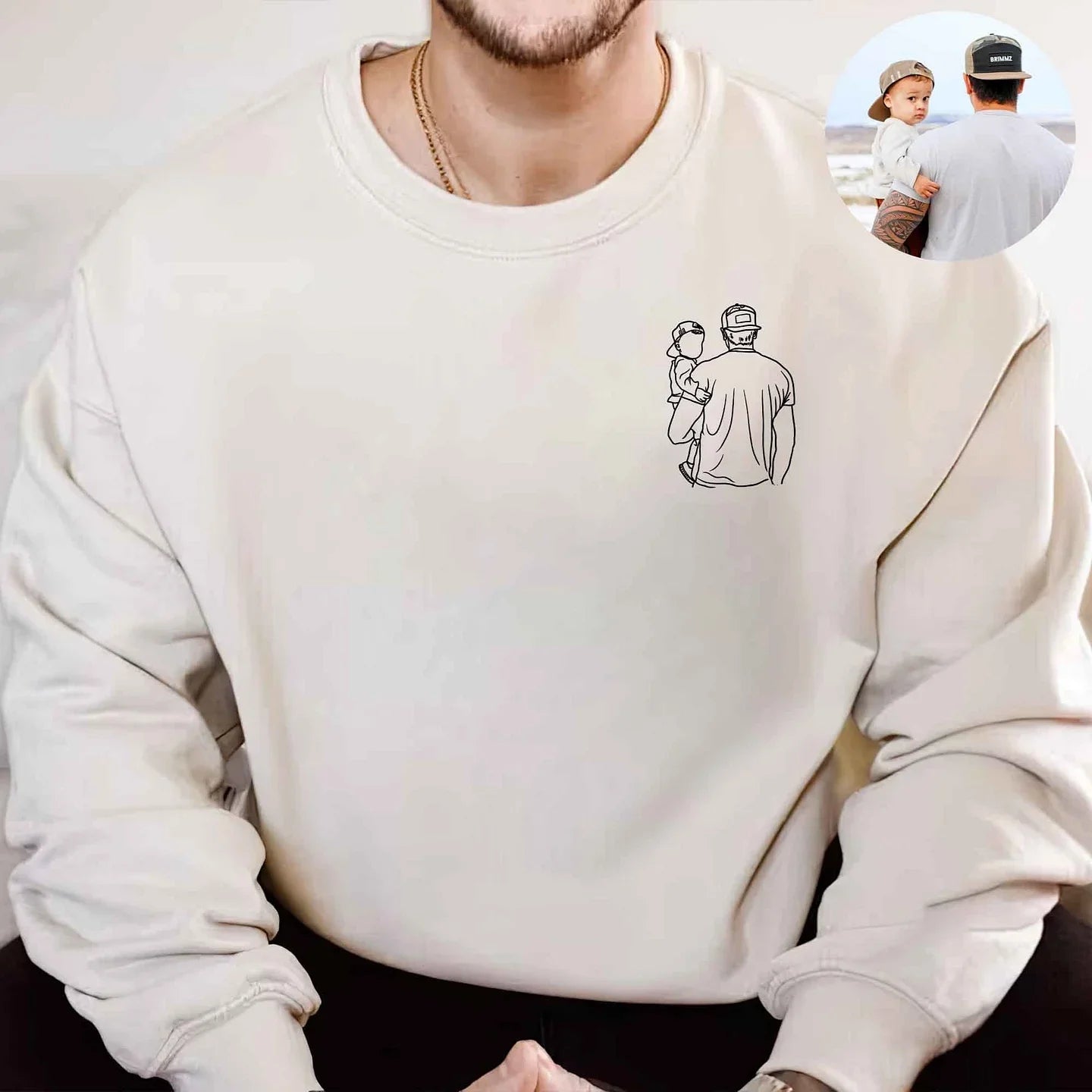 T-shirt Personnalisé avec Photos - Cadeau spécial pour la Fête des Pères