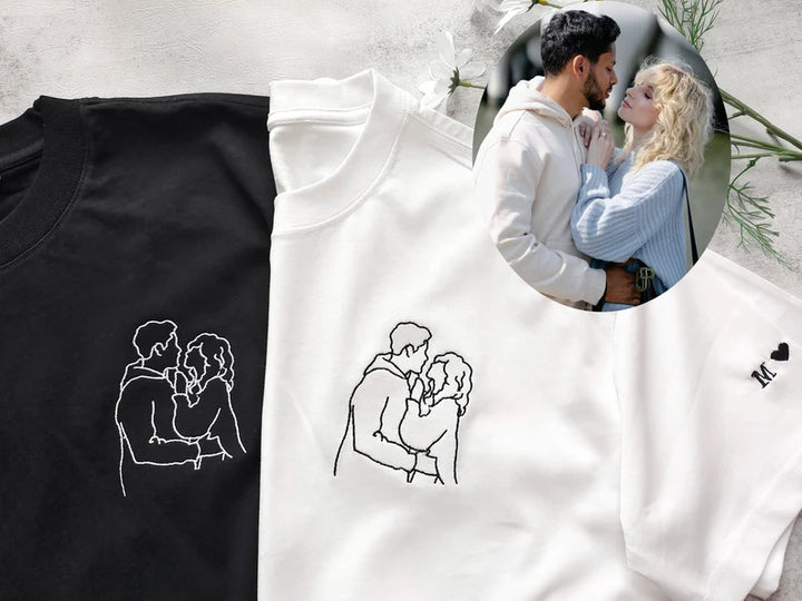 Camiseta personalizada con el diseño de la foto de la pareja