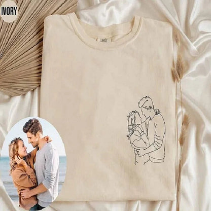 Camiseta personalizada con el diseño de la foto de la pareja