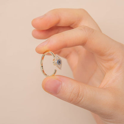 Anillo de ansiedad giratorio de ojo turco