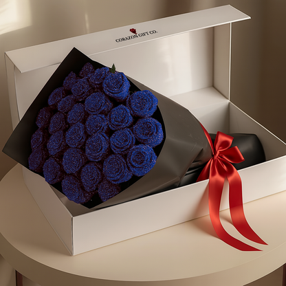 Ramo de rosas con purpurina