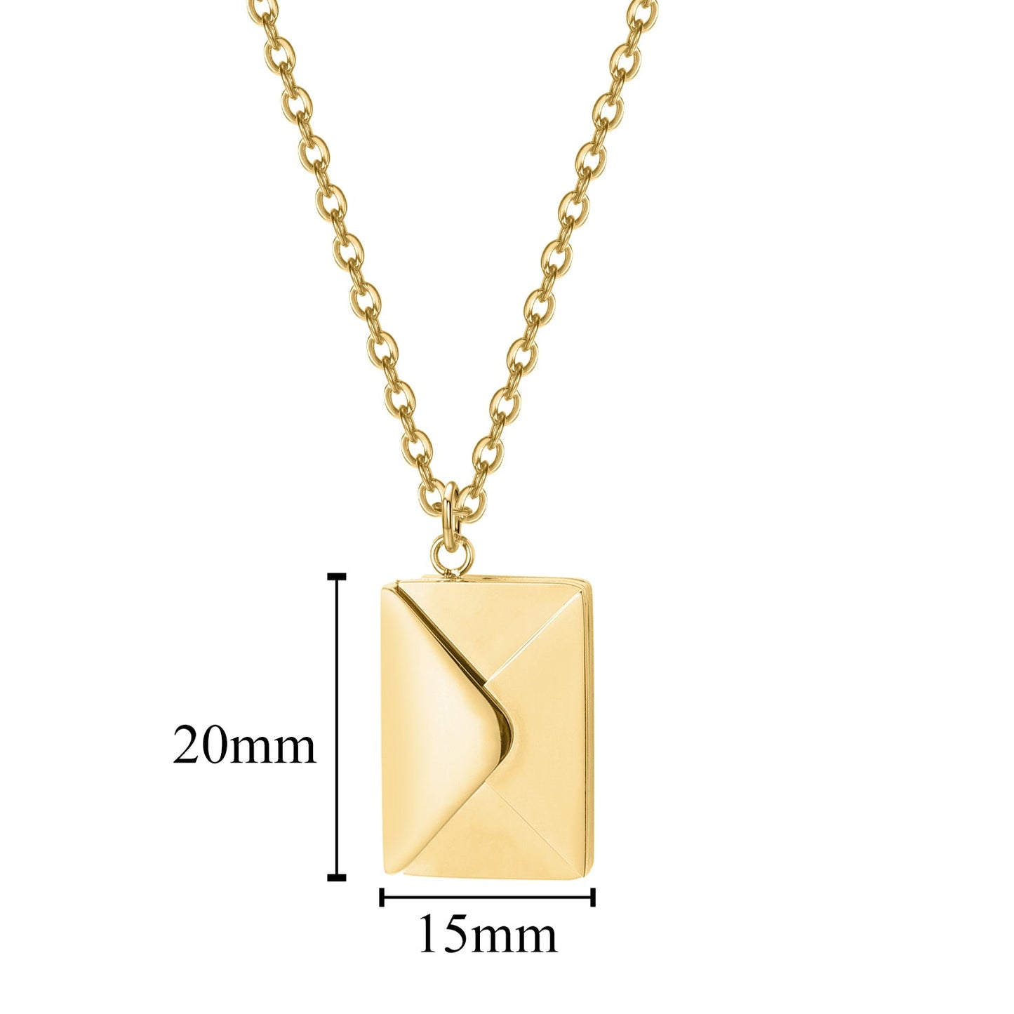 Collier avec Pendentif Enveloppe Personnalisé - Preuve d'Amour