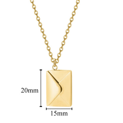 Collier avec Pendentif Enveloppe Personnalisé - Preuve d'Amour