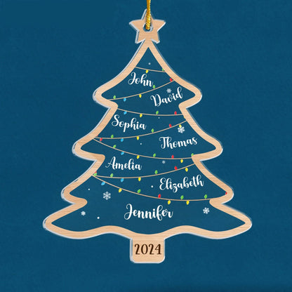 Adorno de Árbol de Navidad Personalizado con Nombres - Navidad Mágica