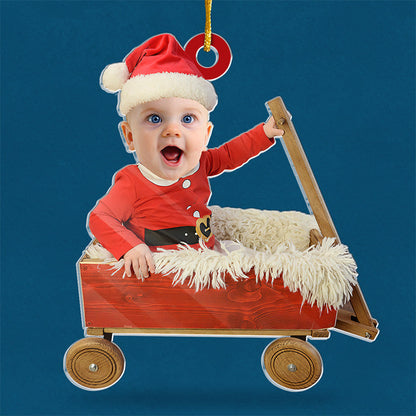 Adorno Personalizado para Árbol de Navidad con Foto - Una Navidad Divertida