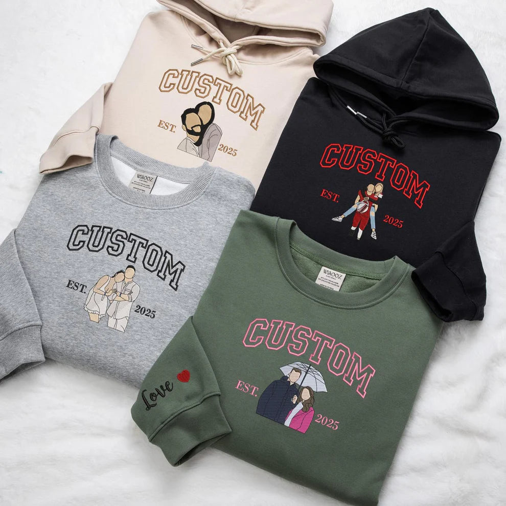 Sweat « Love » Personnalisé avec Photo | L'Amour en Traits Uniques