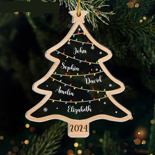 Adorno de Árbol de Navidad Personalizado con Nombres - Navidad Mágica