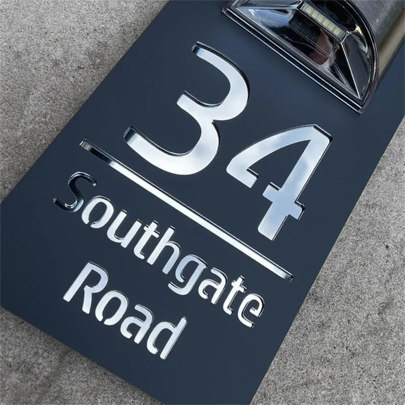 Placa de Dirección Solar 3D - Ahorro y Lujo