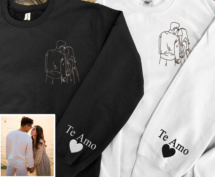 Camiseta personalizada con el diseño de la foto de la pareja