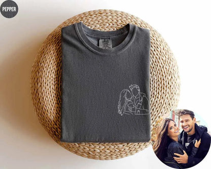 Camiseta personalizada con el diseño de la foto de la pareja