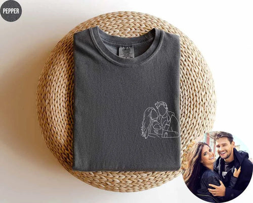 Camiseta personalizada con el diseño de la foto de la pareja