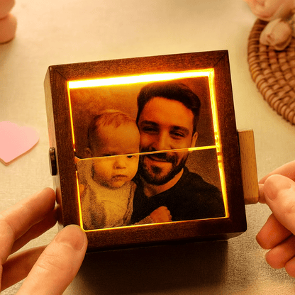 Marco de fotos Flipbook personalizado con luz