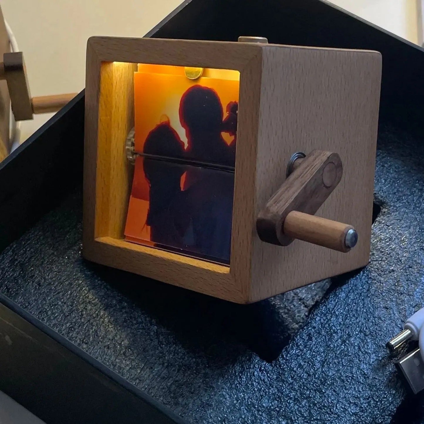 Marco de fotos Flipbook personalizado con luz