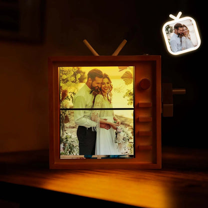 Marco de fotos Flipbook personalizado con luz