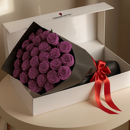 Ramo de rosas con purpurina