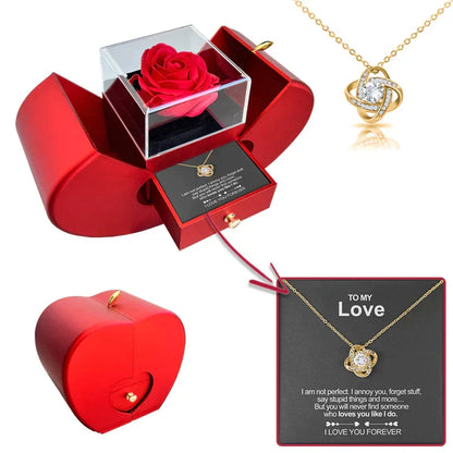 COLLAR DE PLATA 925 CON ROSA Y CARTA - PARA MI AMOR 💝