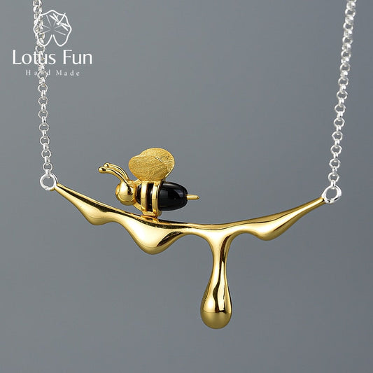 Collier « Doux Miel » – Le bijou de la Reine des Abeilles (Argent 925)