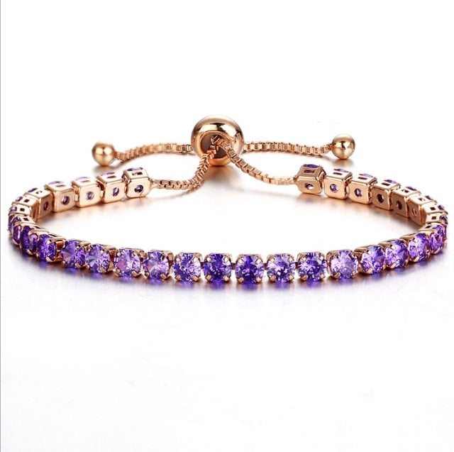 Pulseira De Zircônia Cúbica De Luxo