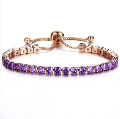 Pulseira De Zircônia Cúbica De Luxo