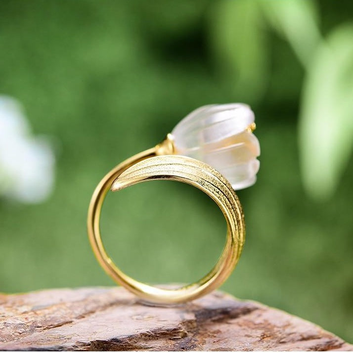 Anillo Flor de Lirios - Plata 925 - Ajustable