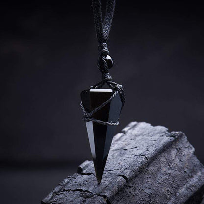 Collar de Obsidiana Negra - Fuerza y Protección
