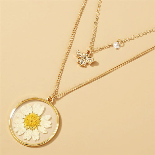 Colgante Abeja con Flor