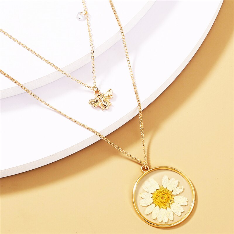Colgante Abeja con Flor