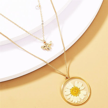 Colgante Abeja con Flor