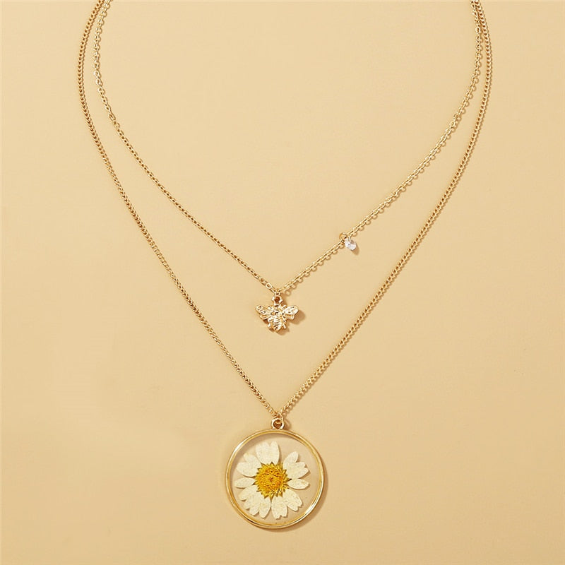 Colgante Abeja con Flor