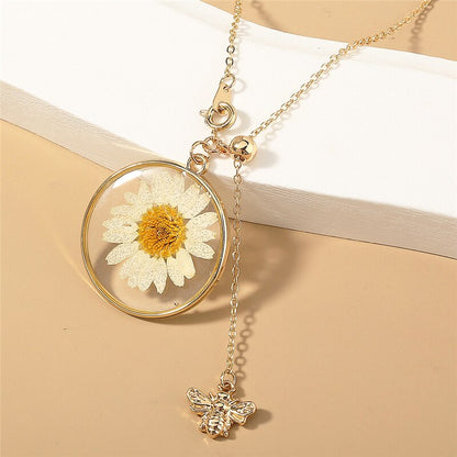 Colgante Abeja con Flor